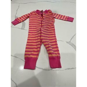 Hanna Andersson pink and orange striped pajamas